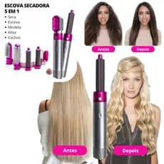 Escova Secador de Cabelo 5 em 1 Multifuncional 110v