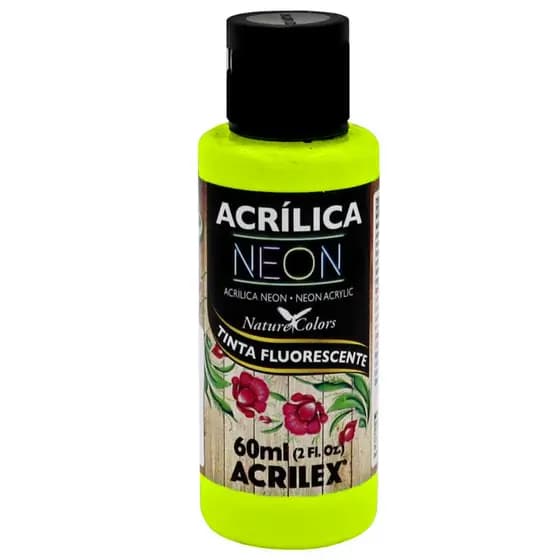 Tinta Acrílica Neon 60ml - Acrilex (Escolha a Cor)