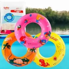 Boia Cintura Redonda Infantil 60cm  Inflável e Colorida para Piscina e Praia, Cores Sortidas