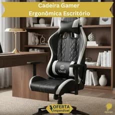Cadeira Gamer Ajustável  Reclinável Ergonômica Escritório Giratória Profissional Confortável