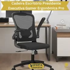 Cadeira Escritório Executiva Gamer Ergonômica Giratória Ajustável Regulável Confortável