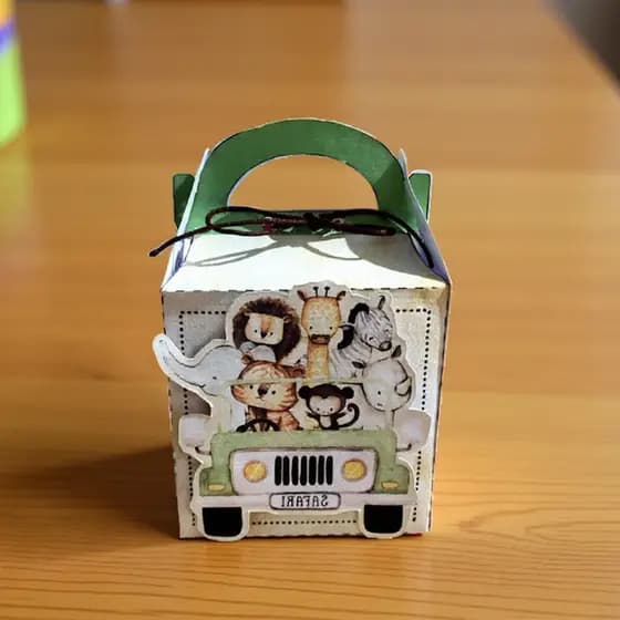 20 Maletinhas Safari Personalizadas com Nome e Idade