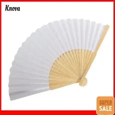 Ventilador Dobrável Branco Em DIY De Papel Criativo Para Adereços De Cosplay De Dança