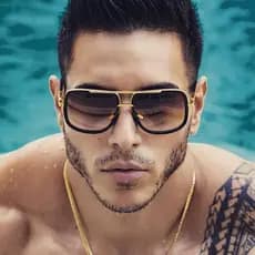 Dita Óculos De Sol Masculinos Quadrados Com Armação De Metal UV