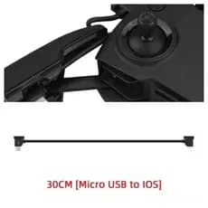 cabo 30 cm otg micro USB x lightning drone dji spark Mavic pro Osmo pocket em celular entrada micro usb