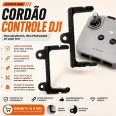 kit com 2 suportes um e dois furos para correia cordão no controle rcn1 rcn2 rcn3 drone dji controle sjrc abs
