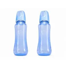 Kit 2 Mamadeiras Infantil Azul Plástica Leve e Resistente para Bebê