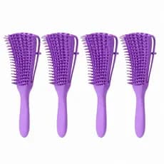 Escova Flexível Desembaraçante Anti Quebra Roxa Para Todos os Tipos de Cabelo