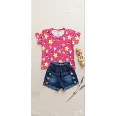 Conjunto Tropical Mágico – Estilo, Cores e Conforto para a sua Princesa Brilhar! 🌸🍍✨