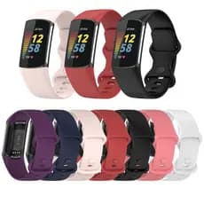 Pulseira Esportiva De Substituição De Silicone Macio Para Fitbit Charge 5 6