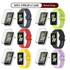 【Alça + capa】 Pulseira de relógio de silicone macio para Samsung Galaxy Fit 3 Fit3