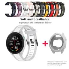 [Capa Mole + Pulseira De Relógio] Adequada Para Garmin Forerunner 165/165 Sobressalente De Música Silicone