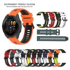 Pulseira De Silicone À Prova D'água Para Esportes Ao Ar Livre , 18 20 22mm , Garmin 570/970/165/245/265 255 265s 255s/55