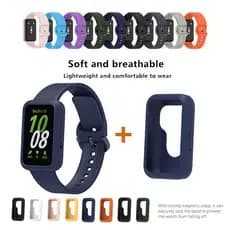 [Capa Mole + Pulseira De Relógio] Adequada Para Samsung Galaxy Fit 3 SM-R390 Sobressalente De Silicone
