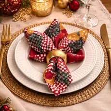 Guardanapo Natalino em Oxford 35x35cm Kit com 6 peças Mesa Posta Natal Luxo Pronta Entrega -  Decorar