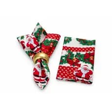Guardanapo Natalino em Oxford 35x35cm kit com 6 Mesa Posta Natal Luxo Pronta Entrega Decoração Natal