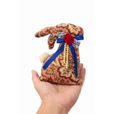 Coelho Decorativo de Páscoa em Tecido – 16 cm | Base Fica em Pé Só | Decoração Mesa Posta e Aparador