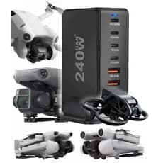 Carregador Turbo Pro 240w Drone Dji Fpv Avata Mini2 Mini3 4z