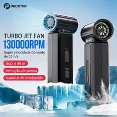 Mini Ventilador Portátil de Mão Turbo Soprador Secador 130 mil rpm 126km/h 100minutos preto