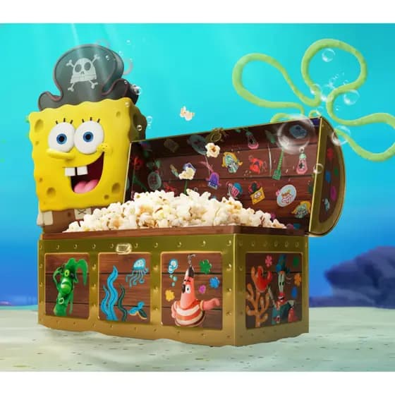 Balde pipoca baú bob esponja em busca da calça quadrada - colecionável cinemark