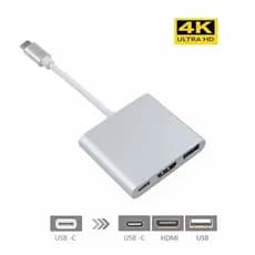 Adaptador Hub Samsung Dex S23,S22, S20, S10, S9 Note10 3 Em 1 Hdmi 4k Hub Usb-c Nintendo Switch