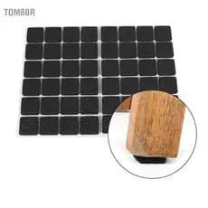tombbr tomvorks 48 peças protetores de piso autoadesivos pretos antiderrapantes almofadas de borracha para móveis,