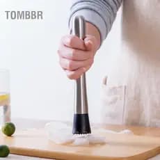 Tombbr Tombbr ERYUE Haste de esmagamento de gelo em aço inoxidável, coquetel, muddler, portátil para uso em bar