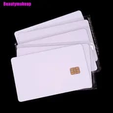 Beautymakeup 5 Pcs Cartão De Segurança Iso Pvc Ic Com Chip De Sle4442 Branco Smart