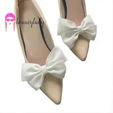 beautymakeup 1 Par De Acessórios Para Sapatos Com Laço E Flor , Charme De Casamento , Fivela De Sapato , Clipes De Decor