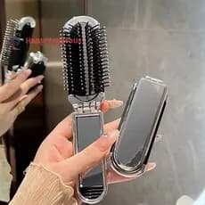 Hanprosperous > 2023 Novo Pente De Massagem Dobrável Escova De Cabelo Anti-Estático Portátil Viagem Menina Pentes Com Es