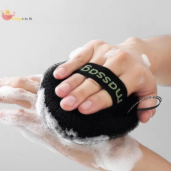 EMCH > Bolas De Esponja De Banho Escova De Limpeza Chuveiro Puff Corpo Limpador Esfoliante Purificadores 3d Massagem Sup