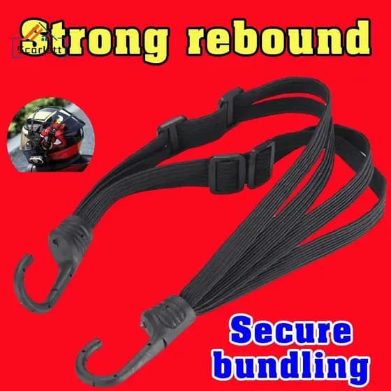[Scarlett] Alça De Bagagem Para Motocicleta Rede Capacete De Moto Universal Corda Elástica Retrátil Fixa 60/90 Cm [Prefe