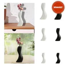 [Brbaosity2] Vaso Decorativo Curvo Para , Suporte De Flores , Decoração De Presente , Estátua , Enfeite De Mesa Festa