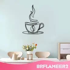 [Brflameer2] Xícara De Café De Metal Arte De Parede Artesanato Criativa Decoração De Casa Para