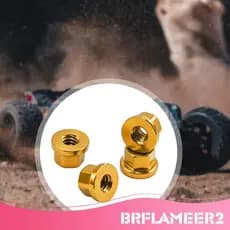 [Brflameer2] Porcas De Rodas De Carro RC De Fácil Instalação 1/30 M2 Liga De Alumínio Flangeada Para Eixos De Esteira SC