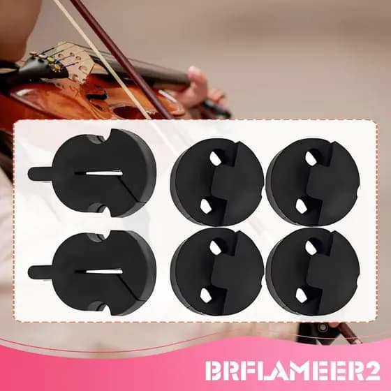 [Brflameer2] Silenciador De Violino Prática Profissional Mudo Conjunto De Acessórios De Borracha Com Redução De Ruído Pa