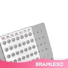 [Bramleso] Calendário Perpétuo De Alumínio Planejador De Data Suprimentos Empresariais Ajustáveis De Mesa À Prova D'água