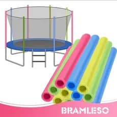 [Bramleso] Mangas Para Poste De Trampolim De 12 Peças Capas De Espuma Acessórios De Proteção Leves Material PE Portátil