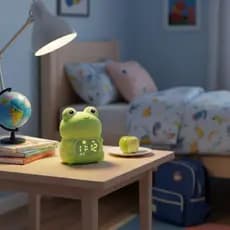 Temporizador De Contagem Regressiva Sapo Despertador Recarregável Silicone Luz Noturna Exibição De Data Para Estudantes