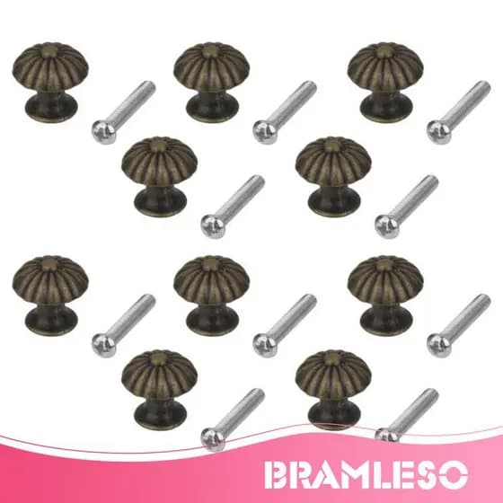 [Bramleso] Estilo Mini Maçaneta Da Porta Armário Gaveta Bin Puxar Alça Pacote De 10