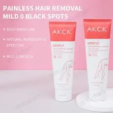 Creme depilatório refrescante AKCK, mousse depilatória suave, creme depilatório para pernas, removedor de manchas