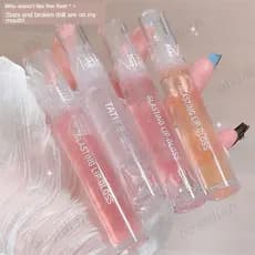 TATI BEAUTY Gloss Labial Feminino com Efeito Vidro, Maquiagem Labial Modificada para Cor de Pele, Gloss Labial