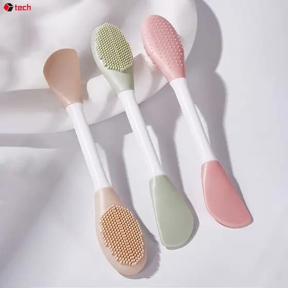 Escova facial para remoção de maquiagem e limpeza da pele, escova de silicone para massagem facial, escova de