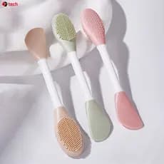 Escova facial para remoção de maquiagem e limpeza da pele, escova de silicone para massagem facial, escova de