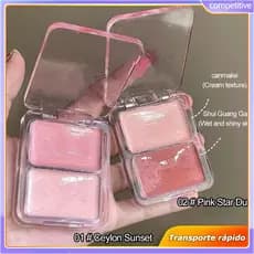 HANGENEE Blush Iluminador Um Toque De Cor Cor De Beleza Blush De Longa Duração Suave Vitalidade Blush Para Meninas