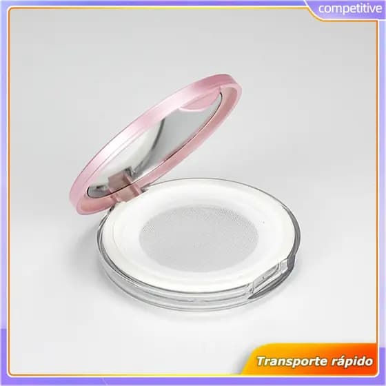 Caixa Portátil Para Pó Compacto, Caixa De Embalagem Portátil, Caixa Cosmética De Malha Elástica, Caixa Para
