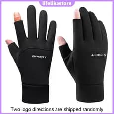 Luvas De Inverno Ao Ar Livre Para Ciclismo Com Tela Sensível Toque À Prova De Vento Esportivas Quentes Azuis [lifelikest