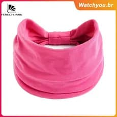 Faixa de cabelo feminina extra grande, larga e elástica, em algodão, macia e confortável, ideal para aniversários