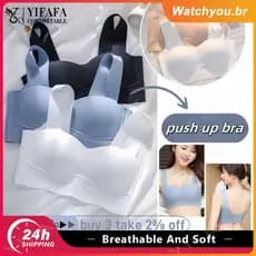 Sutiã Push-Up 1/2, Sem Alças, Previne Flacidez, Sem Aro Oceanic.BR