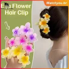 Presilhas de cabelo em formato de ovos de flores em cores vibrantes para a praia, acessórios de cabelo delicados